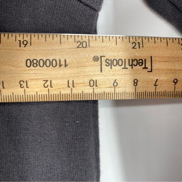 J. Jill Pure Jill Asymmetric Drape Collar Gray Lagenlook Organic Cotton Jacket S - Picture 3 of 8